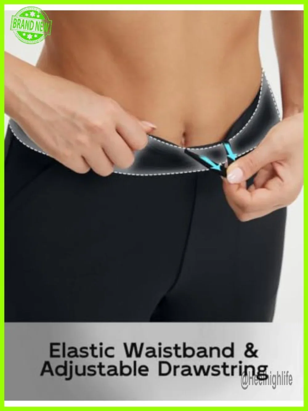 High Waisted Straight Leg Yoga Capri Pants with Pockets 21